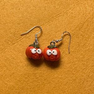 Handmade Polymer Clay Halloween Earrings - pumpkins